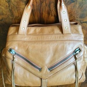 Botkier's iconic Trigger bag in caramel leather